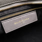 BALENCIAGA Metallic Edge City Handbag, Leather, Gray, 2-Way
