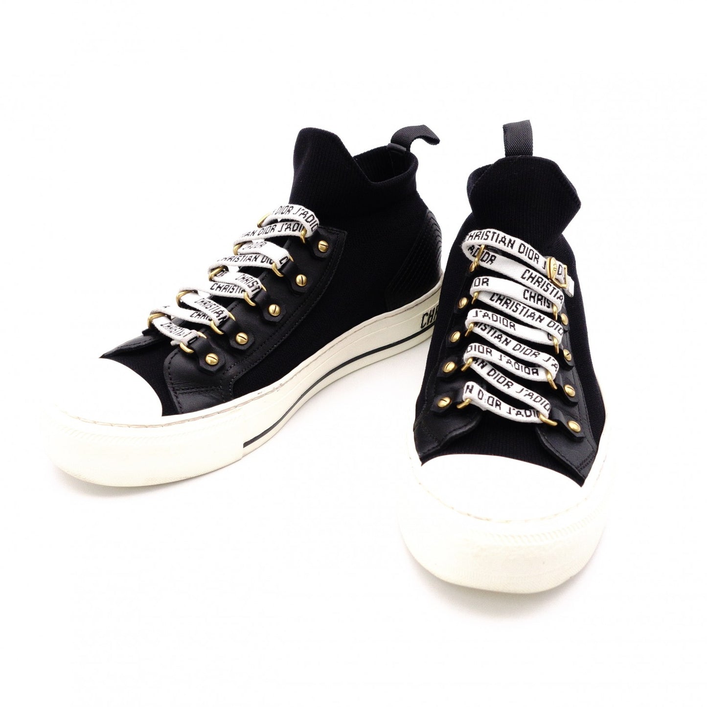 Christian Dior JADIOR Sneakers, Canvas/Rubber, Black, Size 37.5 (approx. 23.5–24 cm)