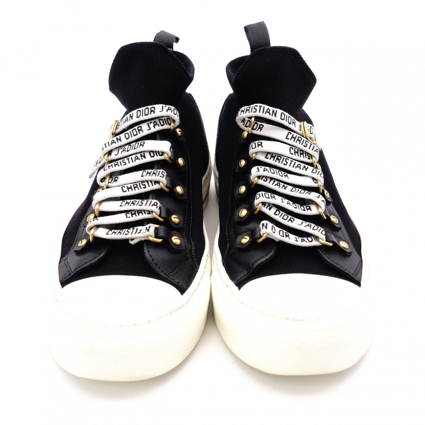Christian Dior JADIOR Sneakers, Canvas/Rubber, Black, Size 37.5 (approx. 23.5–24 cm)