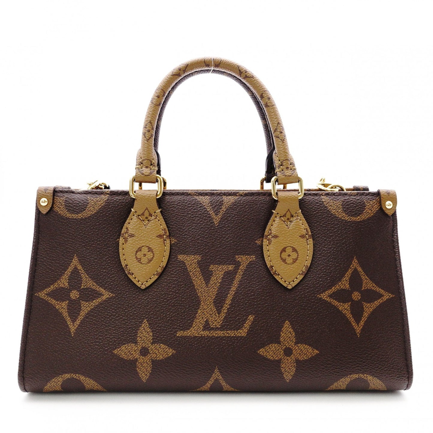 LOUIS VUITTON On the Go EW Monogram Reverse Shoulder Bag (2-Way) in Brown