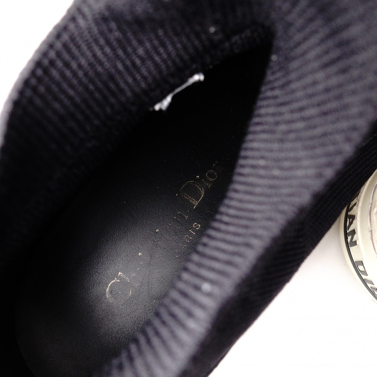 Christian Dior JADIOR Sneakers, Canvas/Rubber, Black, Size 37.5 (approx. 23.5–24 cm)