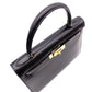 Hermès L'Tournée Kelly 28 Handbag, Leather, Black, Women's, 〇E Stamp, Gold Hardware