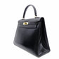 Hermès L'Tournée Kelly 28 Handbag, Leather, Black, Women's, 〇E Stamp, Gold Hardware