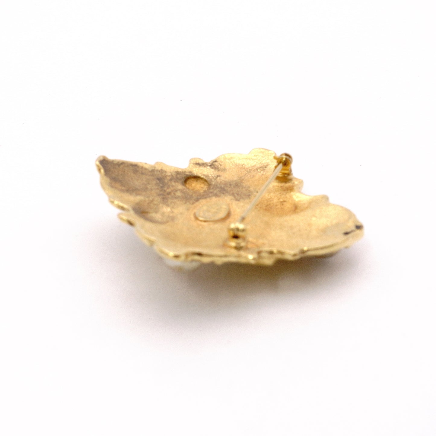 CHANEL Vintage Brooch, Metal/Fake Pearls, Gold, Women's