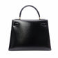Hermès L'Tournée Kelly 28 Handbag, Leather, Black, Women's, 〇E Stamp, Gold Hardware