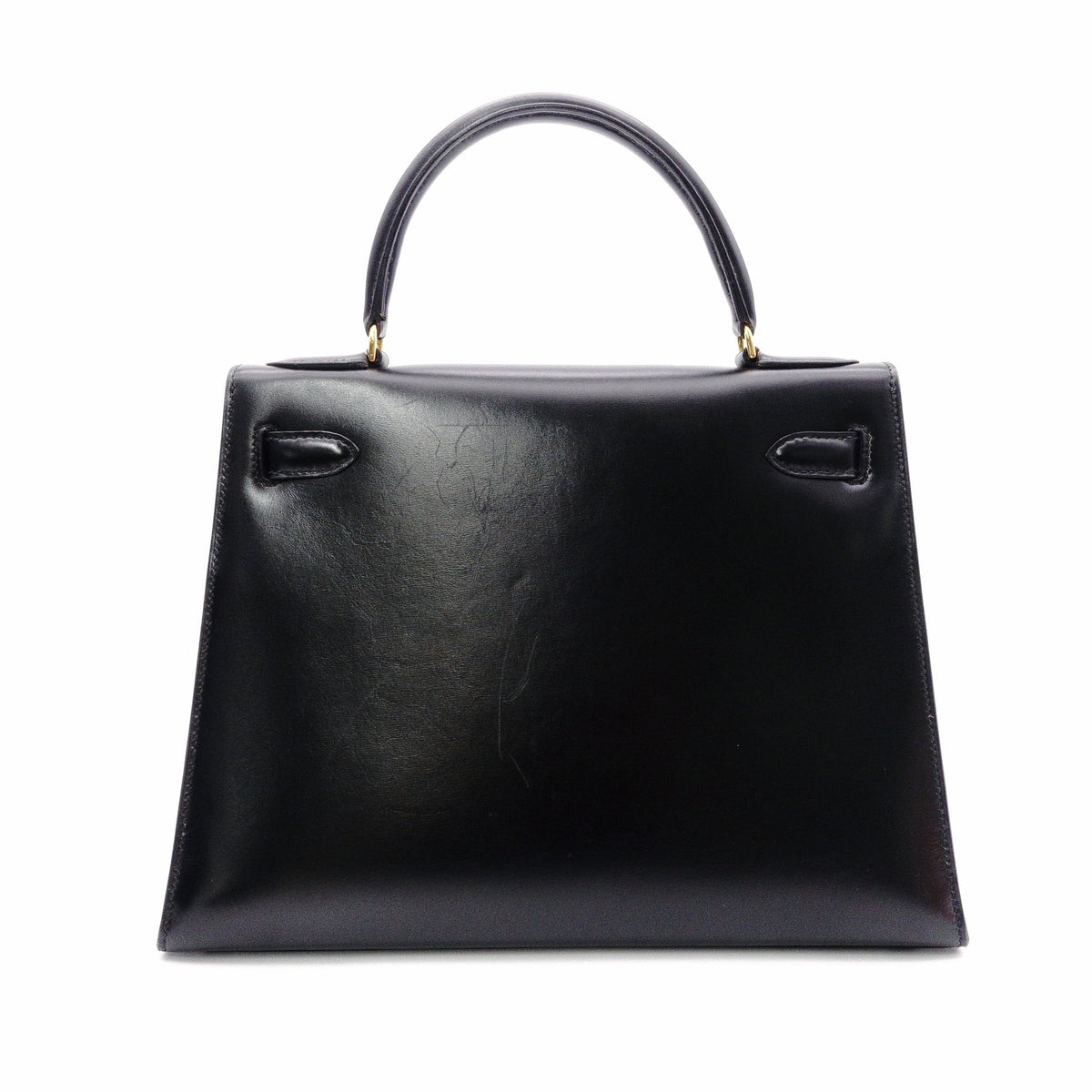 Hermès L'Tournée Kelly 28 Handbag, Leather, Black, Women's, 〇E Stamp, Gold Hardware