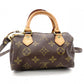 LOUIS VUITTON Mini Speedy Monogram Canvas Handbag, PVC/Leather, Brown, Women's
