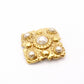 CHANEL Vintage Brooch, Metal/Fake Pearls, Gold, Women's