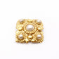 CHANEL Vintage Brooch, Metal/Fake Pearls, Gold, Women's