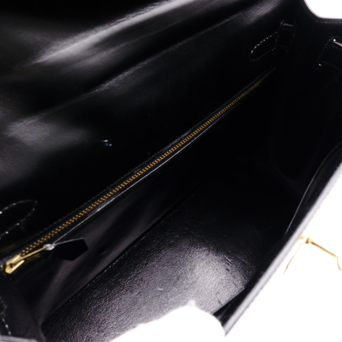 Hermès L'Tournée Kelly 28 Handbag, Leather, Black, Women's, 〇E Stamp, Gold Hardware