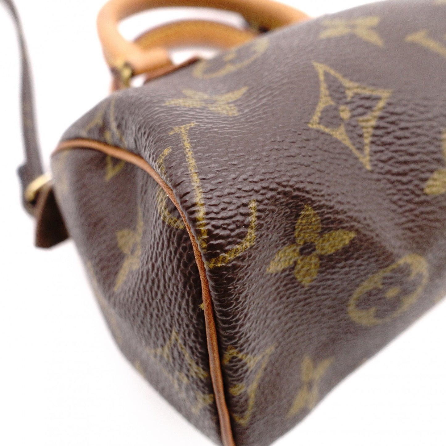 LOUIS VUITTON Mini Speedy Monogram Canvas Handbag, PVC/Leather, Brown, Women's