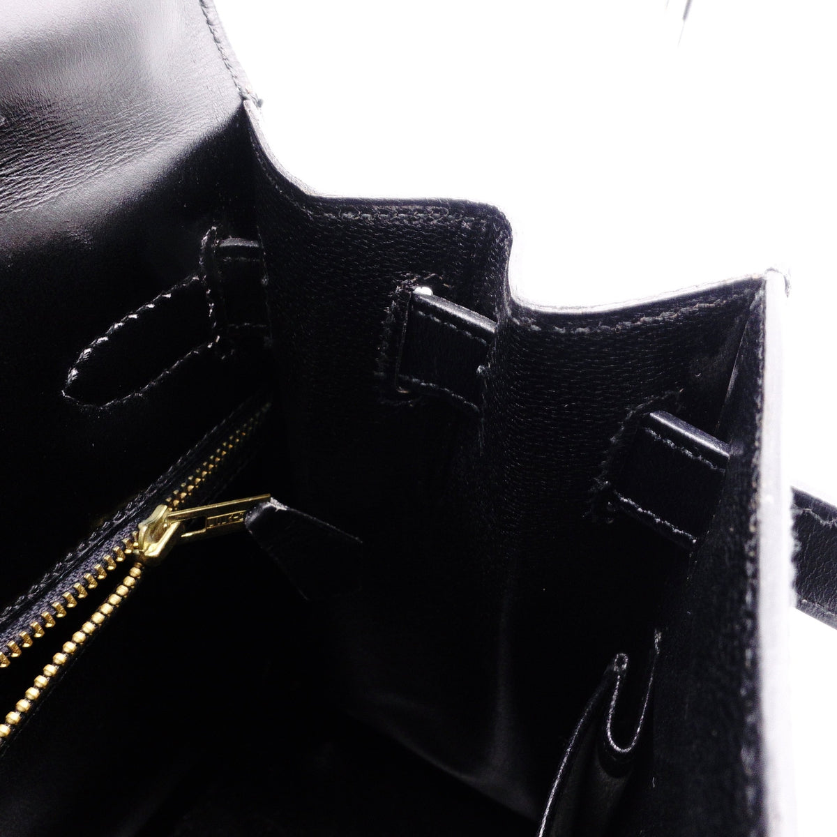 Hermès L'Tournée Kelly 28 Handbag, Leather, Black, Women's, 〇E Stamp, Gold Hardware