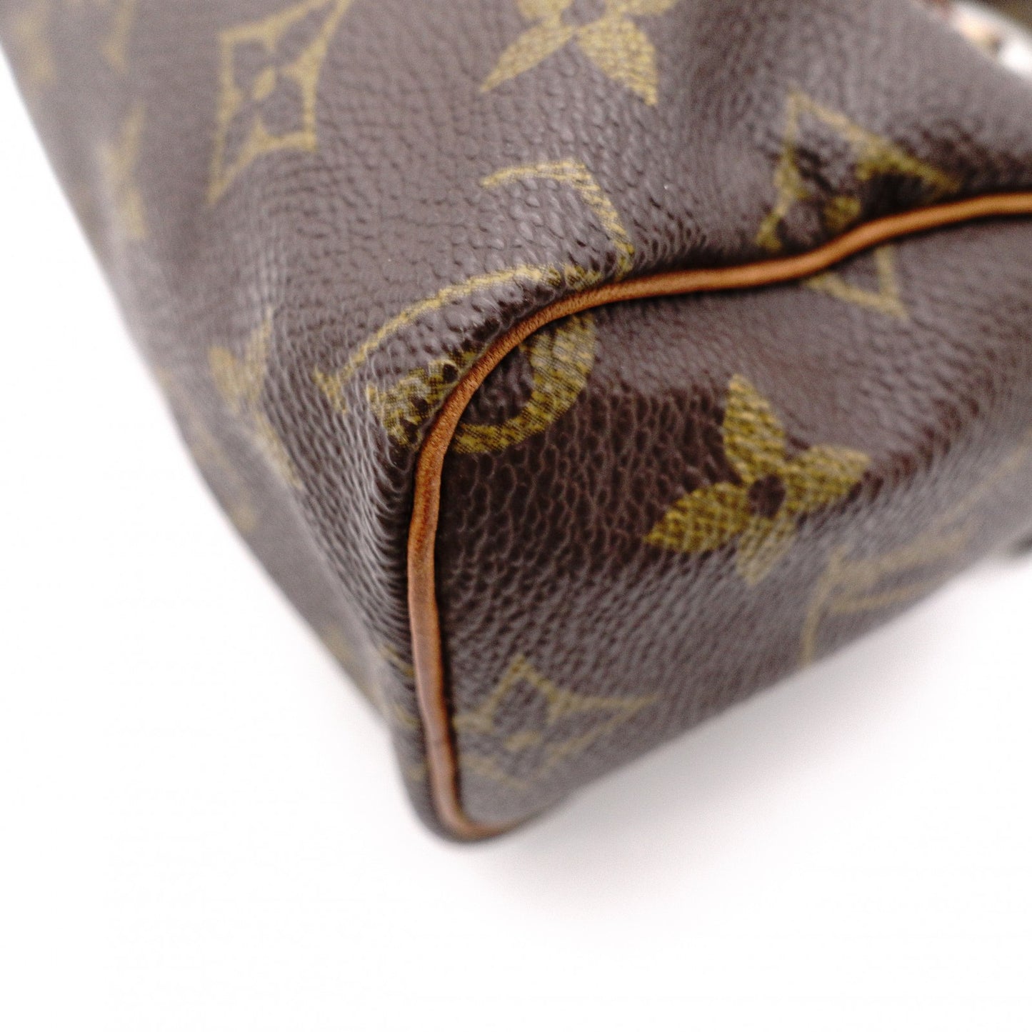 LOUIS VUITTON Mini Speedy Monogram Canvas Handbag, PVC/Leather, Brown, Women's