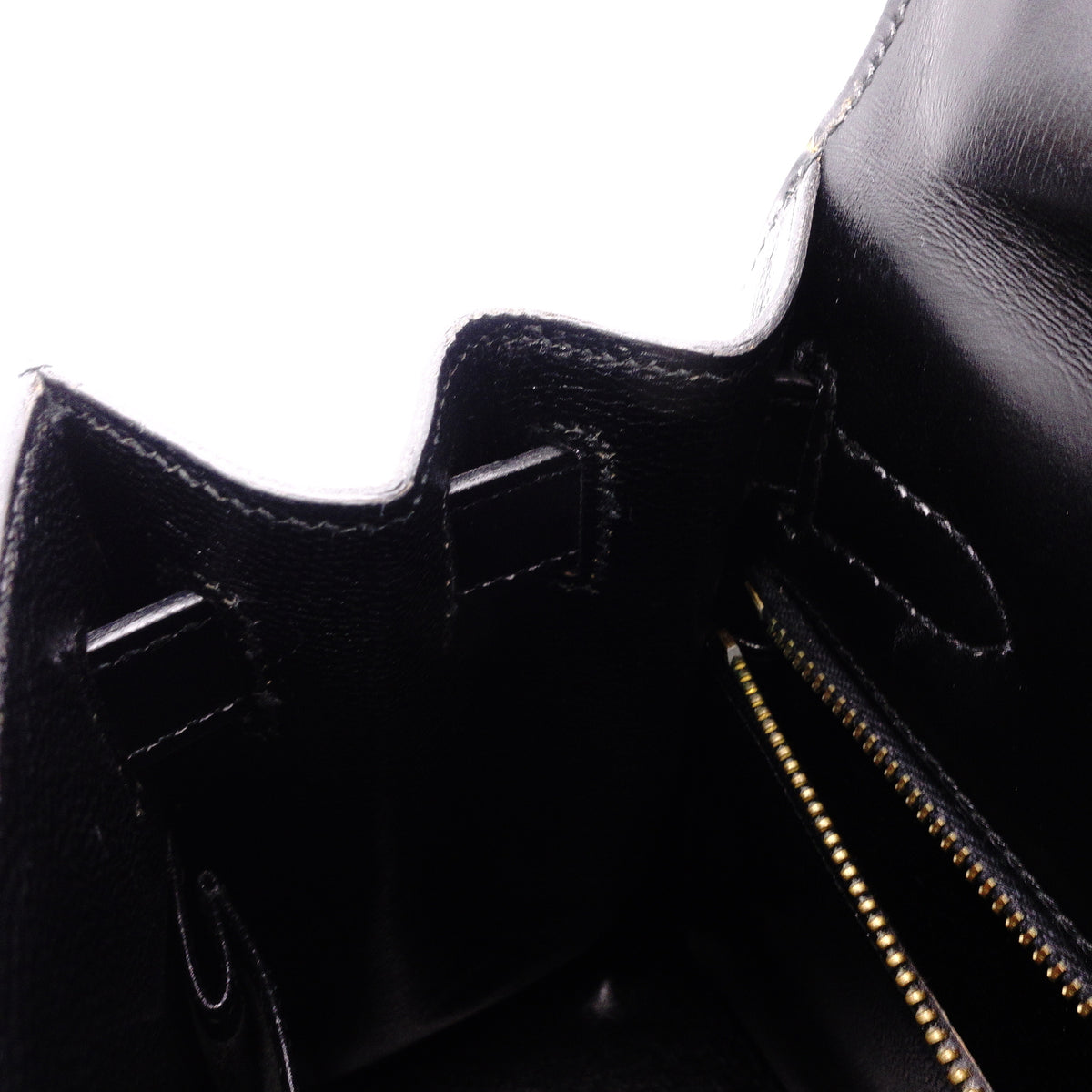 Hermès L'Tournée Kelly 28 Handbag, Leather, Black, Women's, 〇E Stamp, Gold Hardware