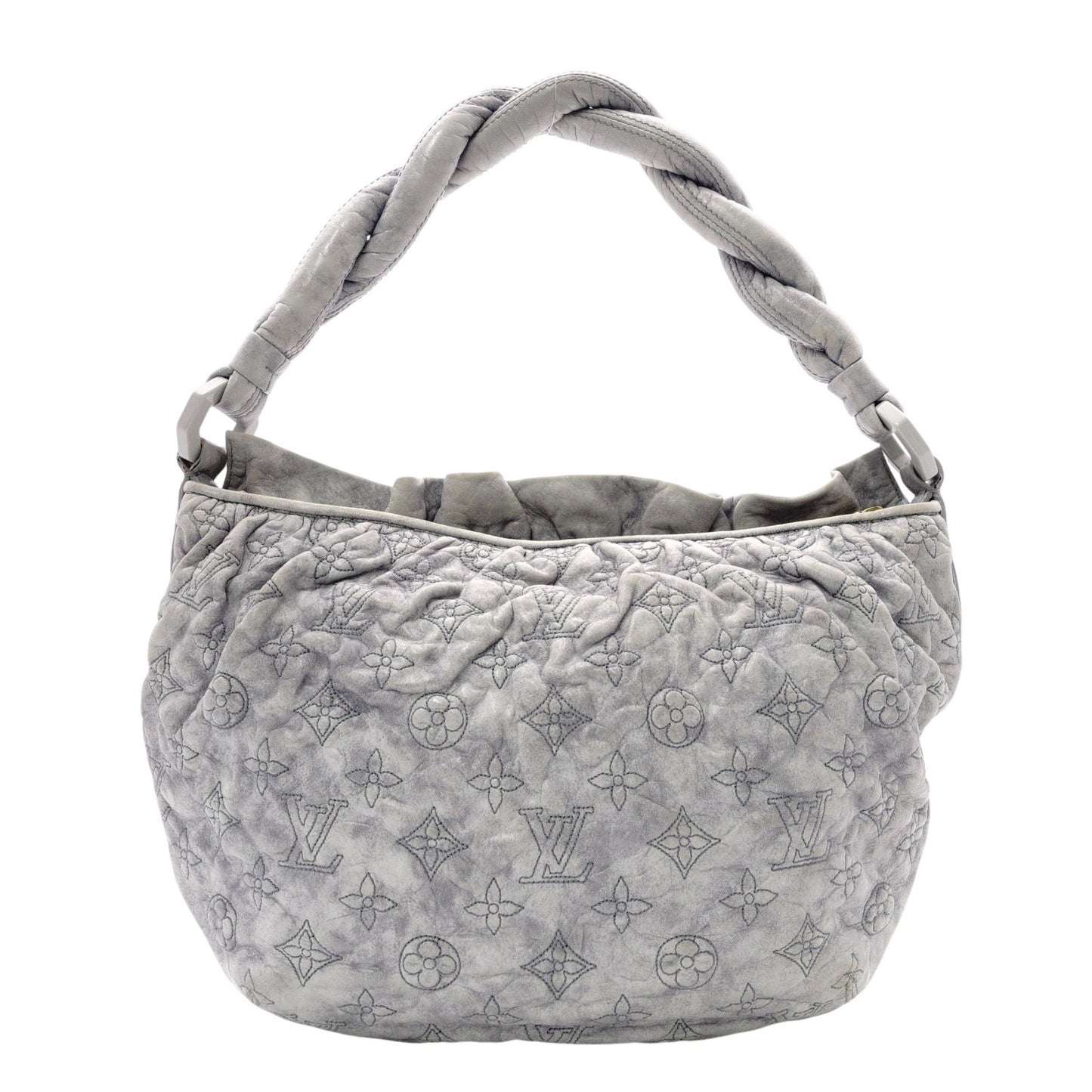 LOUIS VUITTON Nimbus PM Monogram Orlam Shoulder Bag, Leather, Gray