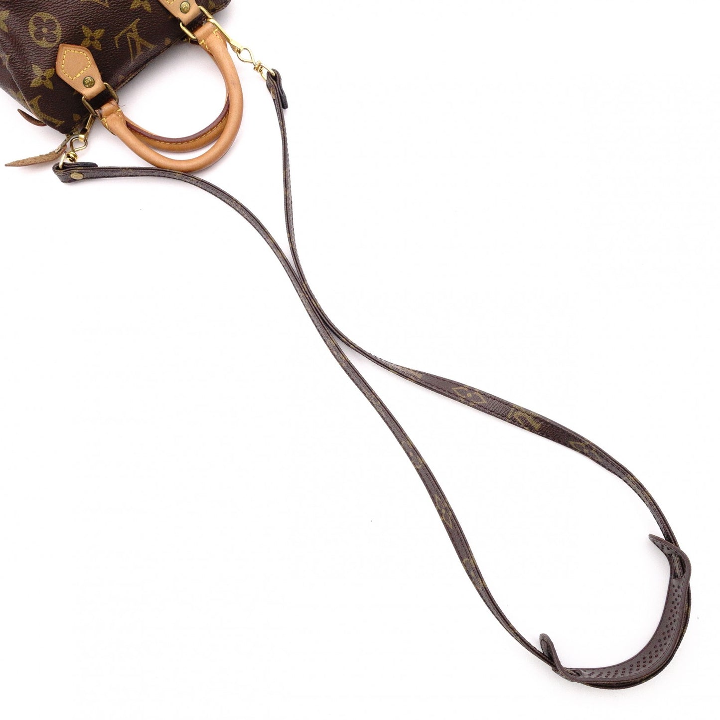 LOUIS VUITTON Mini Speedy Monogram Canvas Handbag, PVC/Leather, Brown, Women's