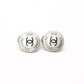 CHANEL 2000 Cruise Collection Earrings, Metal, Silver, Women's, CC Logo