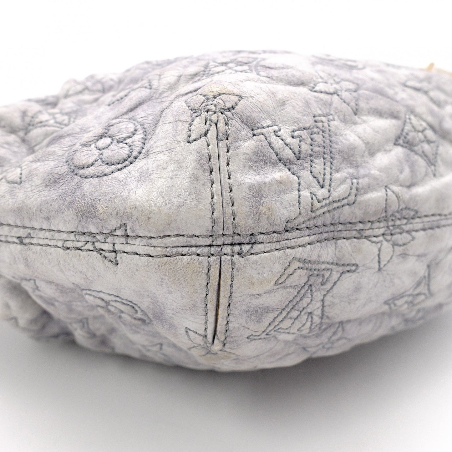 LOUIS VUITTON Nimbus PM Monogram Orlam Shoulder Bag, Leather, Gray