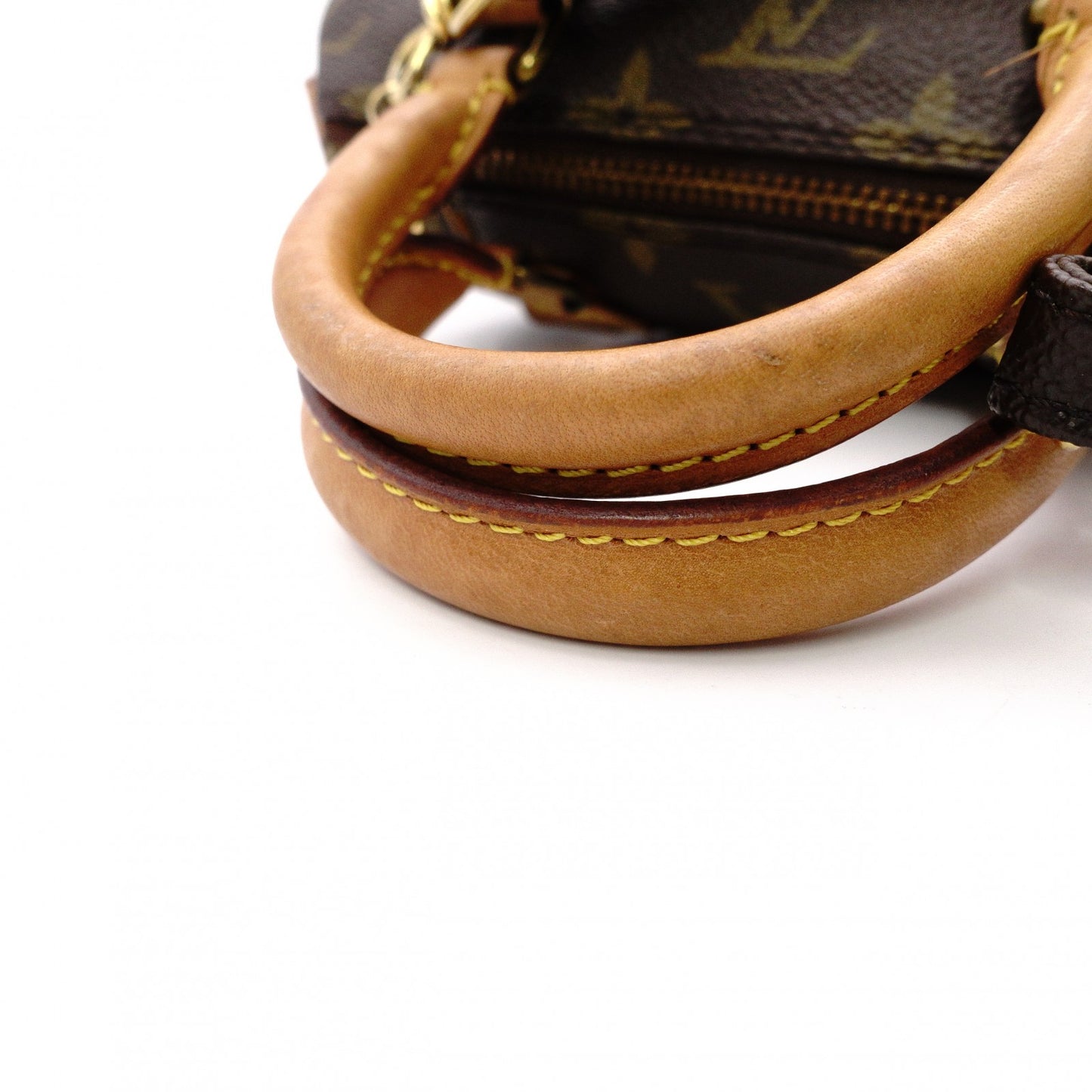 LOUIS VUITTON Mini Speedy Monogram Canvas Handbag, PVC/Leather, Brown, Women's