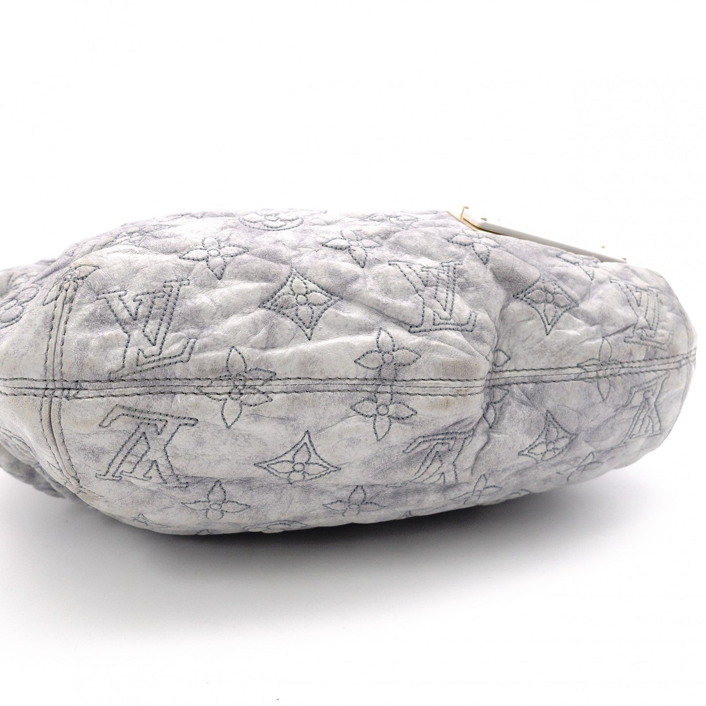 LOUIS VUITTON Nimbus PM Monogram Orlam Shoulder Bag, Leather, Gray