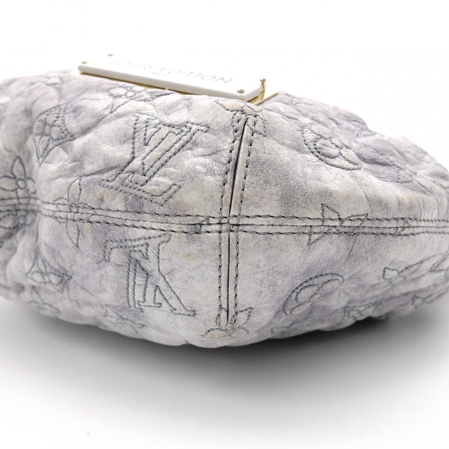 LOUIS VUITTON Nimbus PM Monogram Orlam Shoulder Bag, Leather, Gray