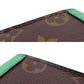 LOUIS VUITTON Monogram Multiple Macassar Wallet Brown x Green Men's Mini Wallet R801577