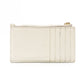 SAINT LAURENT Cassandra Coin Purse, Leather, Off-White, Gold Hardware, Card Holder, YSL