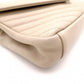 SAINT LAURENT College Handbag, Leather, Beige, 2-Way, Silver Hardware, Crossbody