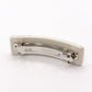 CHANEL Barrette, Metal, White, Women's, Plate, Silver Hardware, Hair Clip