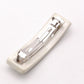 CHANEL Barrette, Metal, White, Women's, Plate, Silver Hardware, Hair Clip