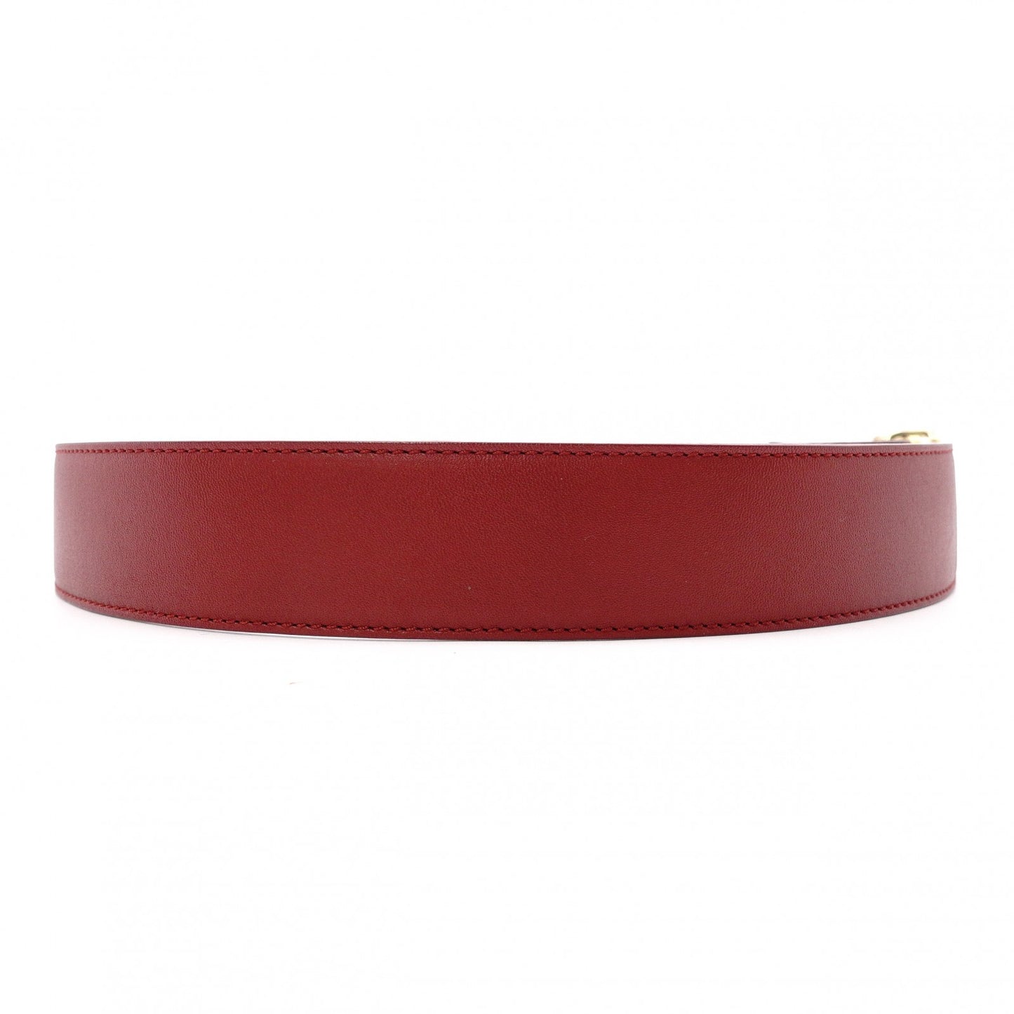 LOEWE Reversible Anagram Belt, Leather, Red, Gold Hardware