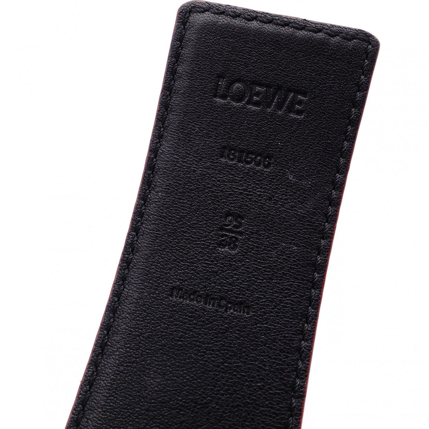 LOEWE Reversible Anagram Belt, Leather, Red, Gold Hardware