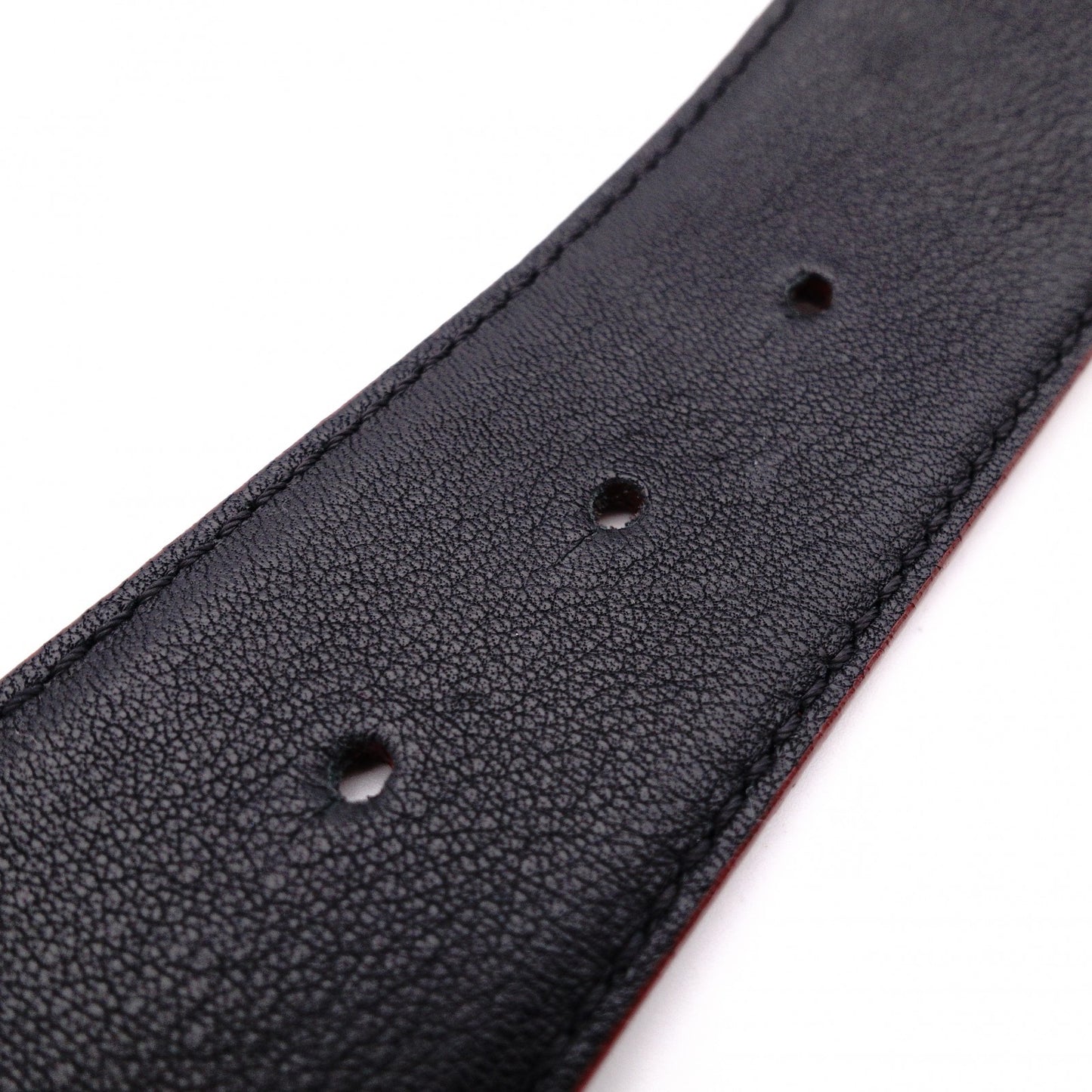 LOEWE Reversible Anagram Belt, Leather, Red, Gold Hardware