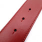 LOEWE Reversible Anagram Belt, Leather, Red, Gold Hardware