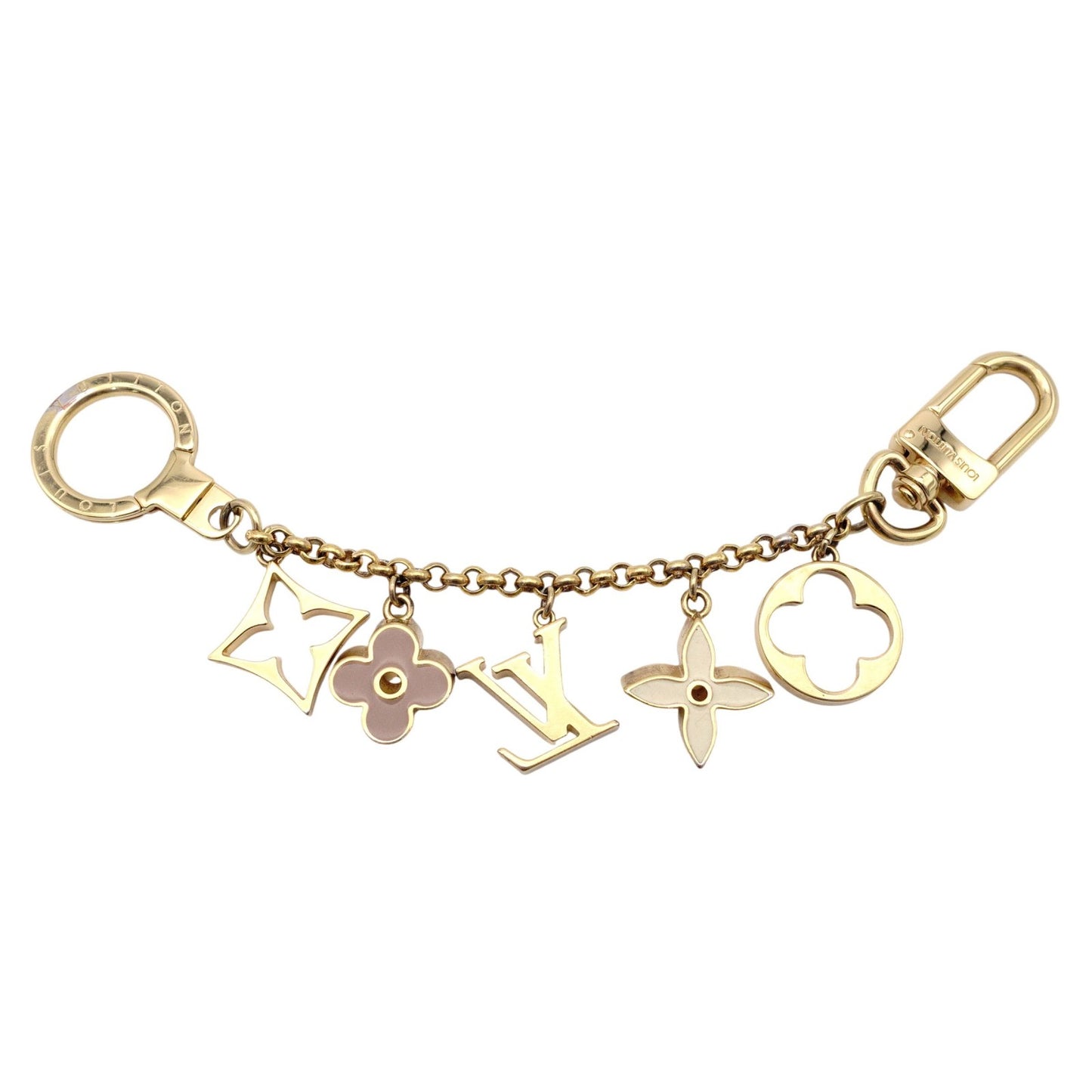 LOUIS VUITTON Charm, Metal and Plastic, Gold, Bag Charm
