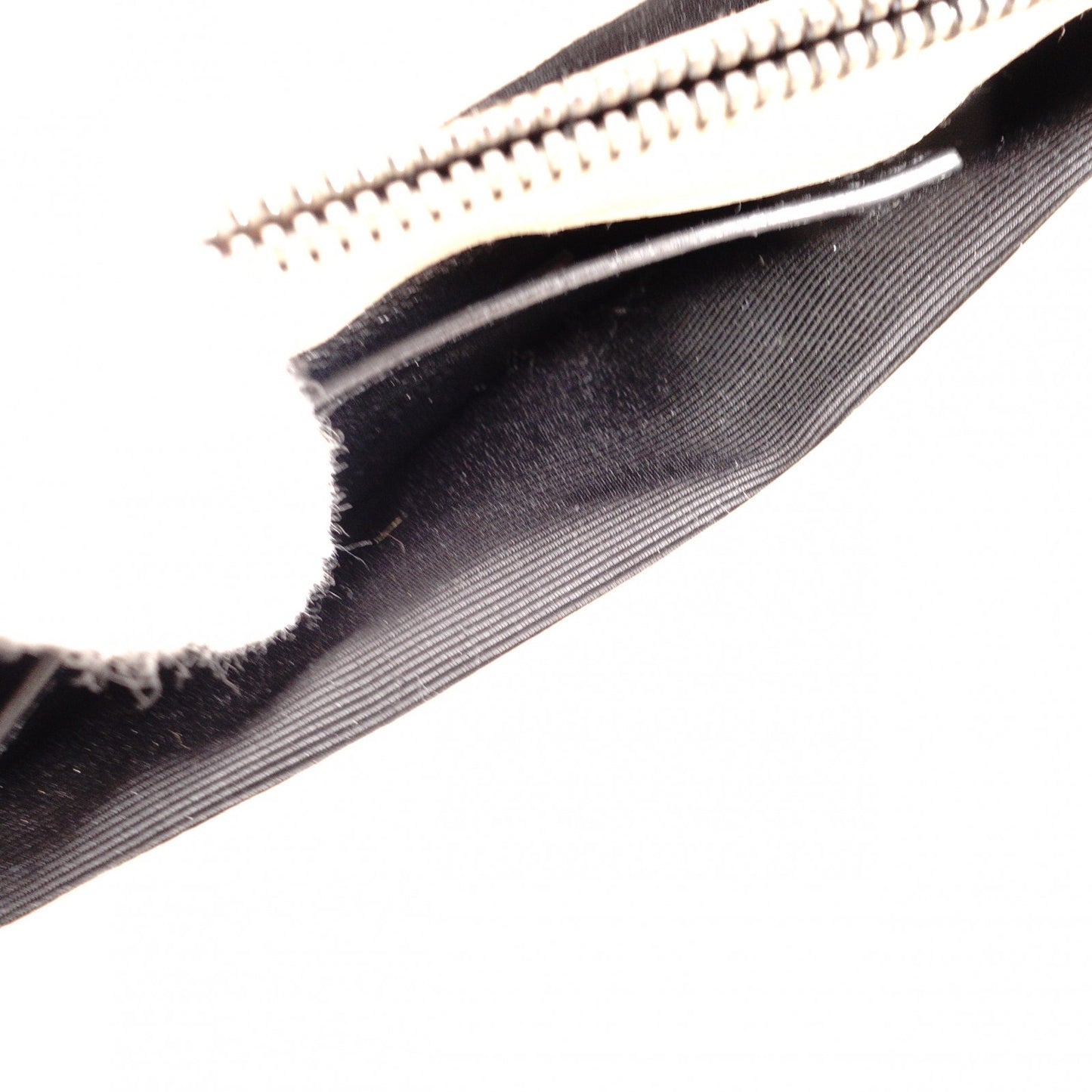 SAINT LAURENT College Handbag, Leather, Beige, 2-Way, Silver Hardware, Crossbody