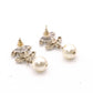 CHANEL Earrings, Metal/Fake Pearls, White, Women's, CC Mark, CC Logo