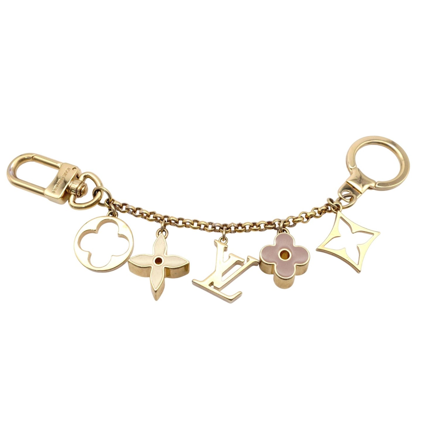 LOUIS VUITTON Charm, Metal and Plastic, Gold, Bag Charm
