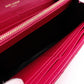 SAINT LAURENT Cassandra Long Wallet, Leather, Pink, Women's, YSL, Gold Hardware