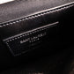 SAINT LAURENT College Handbag, Leather, Beige, 2-Way, Silver Hardware, Crossbody