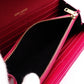 SAINT LAURENT Cassandra Long Wallet, Leather, Pink, Women's, YSL, Gold Hardware