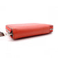 HERMES Silk-In Compact Coin Case, Leather, Red, Silver Hardware