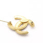 CHANEL Vintage Brooch, Metal, Gold, Women's, CC Logo