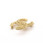 CHANEL Vintage Brooch, Metal, Gold, Women's, CC Logo