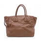 PRADA Vittello Dino Handbag, Leather, Brown, 2-Way Crossbody