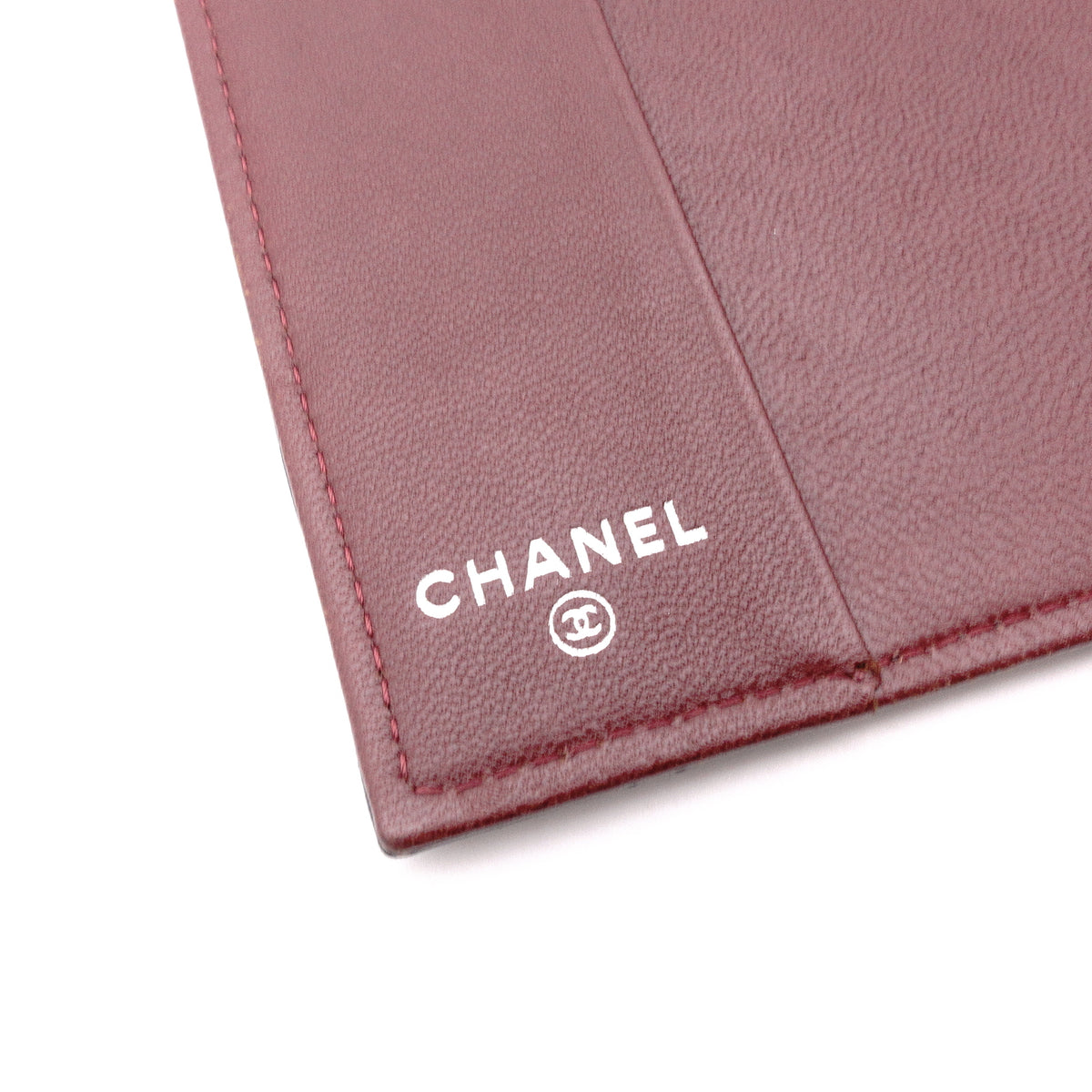 CHANEL Lambskin Notebook Cover, Leather, Black, Women's, CC Logo, Silver Hardware, Black
