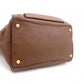 PRADA Vittello Dino Handbag, Leather, Brown, 2-Way Crossbody