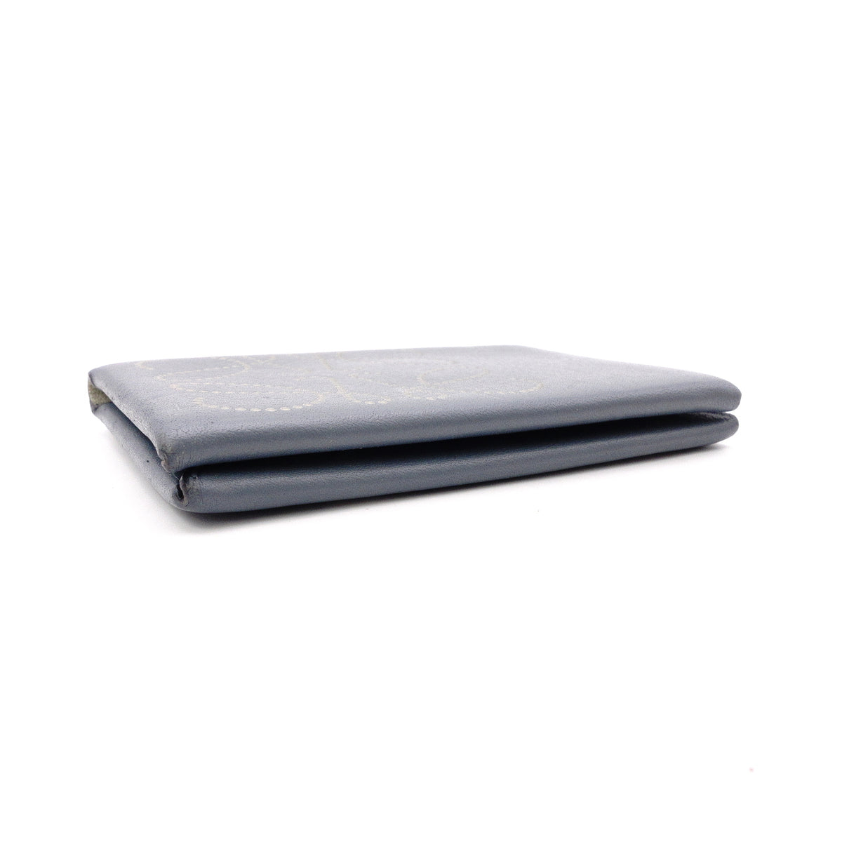 LOEWE Anagram Card Case, Leather, Blue, Women's, Logo, Business Card Holder