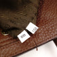 PRADA Vittello Dino Handbag, Leather, Brown, 2-Way Crossbody