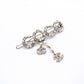 CHANEL Hair Accessory: Metal, Rhinestones, Faux Pearls, Gold Barrette